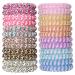 PinkSheep Hair Ties 24Pack No Crease Hair Ties Elastic Hair Band Colorful Hair Ties Hair Coils Elastic Coil Hair Ties for Women Girls Hair Accessories Non-soaking