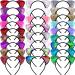 SIQUK 26 Pieces Cat Ears Headband Reversible Sequin Ear Headbands Cute Cat Headbands for Girls and Women  26 Colors Lively Color
