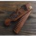 B4K Premium Handmade Wooden Comb for Men | Multifunctional Pocket Ridge for Hair Beard & Mustache | Travel Size with Skull Engraving - Perfect for Oils & Balm - Buy Online on GoSupps.com