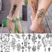 52 Sheets Creative Black Tiny Crown Infinity Triangle Temporary Tattoos for Men and Women - Waterproof Arm, Hand, Face, Finger, and Neck Tatoo Stickers - Buy Online on GoSupps.com