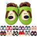 MiniFeet Premium Soft Leather Baby Shoes - BUY 4 PAIRS & GET 1 OF THEM FOR FREE ! - Toddler Shoes - 0-6 Months to 4-5 Years 0-6 Months Green Dog