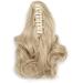 Long Short Claw Ponytail Hair Extension | Clip-in Jaw/Claw Synthetic Hairpiece | 12 Curly Ash Blonde mix Bleach Blonde | Easy to Style - Buy Online on GoSupps.com
