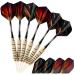DartsFX Darts Metal Tip Set - 6 * 22 Grams Darts Steel Tip Set Professional, O-Rings Brass Barrels, Aluminum Shafts & Custom Flights Kit for Dartboard Higher Throwing Accuracy - Pro Tipped Dart Pack gold