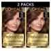 L'Oreal Paris Superior Preference Hair Dye Hair Color for Women 50 Natural Brown Hair Dye Permanent Hair Color 100% Grey Coverage 9 weeks of Luminous Fade-Defying 1 Hair Dye Kit (Pack of 2) (Packaging May Vary) Neutral Brown Brown