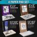 U.S. Art Supply Sketching & Drawing Paper Pads - 242 Sheets - Spiral Bound - Charcoal Pencil - Mixed Media - 4-Piece Set - Buy Online on GoSupps.com