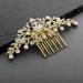 Gold Crystal Vine Bridal Hair Comb - Wedding & Prom Jewelry Accessory - Buy Online on GoSupps.com