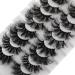 Mink Lashes Fluffy False Eyelshes Dramatic Wispy Fake Eyelashes Pack 8 Styles 22MM Long Thick Volume False Eye Lashes Bulk by Ruairie - Buy Online on GoSupps.com