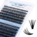 GEMERRY Cluster Lashes 240PCS Individual 0.07mm C Curl 30D+40D 8-16mm Mix Lash Ribbons Wide Stem Natural Look Eyelash Volume at Home Extensions(30D+40D-C-0.07-8-16mm) 8-16 mix 30D+40D-0.07C