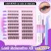PHKERATA Wispy Cluster Lashes Kit - 108Pcs C Curl Natural Eyelash Clusters with Bond, Seal, and Tweezers | Individual Eyelashes Extension Set (0.07D 8-16MM) - Natural Look - Buy Online on GoSupps.com