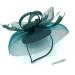 Ladies Dark Green Feather Fascinator Clip/Headband Weddings Races Royal Ascot Hair Piece