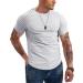 Pinkbomb Men's Muscle T-Shirt - Short Sleeve Athletic Gym Tee (Light Grey, Medium) - Buy Online on GoSupps.com