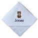 Upstitch Studio hooded towel (75x75cm) for baby with names personalized for boys in blue made of 100% cotton baby towel 75 x 75 cm light blue