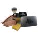 Fitters Real Barber Razor Kit: With a high-quality shaving brush (vegan) beard and shaving soap 50 g and noble beard made of wood of the Santalum tree gifts SET 3