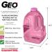 Geo Sports Bottles 1 Gallon BPA Free Reusable Leakproof Wide Mouth Sports Water Jug Bottle with Handle and 48mm Screw Cap Pink - Buy Online on GoSupps.com