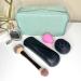 Large Silicone Travel Makeup Brush and Sponge Holder Set - Portable Cosmetic Brushes Organizer and Cleaning Mat (Beige) - Buy Online on GoSupps.com