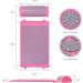 Belmalia Acupressure Mat & Pillow Set | Pink Grey Massage Mat for Relaxation | Portable Acupressure Therapy with Neck Support - Buy Online on GoSupps.com