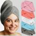 ELEXACARE Hair Turban Towel - 2-Piece Microfiber Set in Alpine White for Long Hair | Quick-Dry Button Design - Buy Online on GoSupps.com
