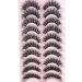 False Eyelashes Faux Mink Fluffy Cat Eye Lashes 3D Dramatic Natural Eyelash Wispy Curly Full Volum 10 Pairs Charming - Buy Online on GoSupps.com
