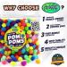 400-Piece Pom Poms Craft Supplies Set with 350 Assorted Colors and 50 Googly Eyes - 1 inch Size - Buy Online on GoSupps.com