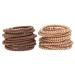 18 Pcs Slide Proof Brown Hair Ties with Rubber Grip | No Slip Elastic Hair Ties for Thick Hair | Men & Women | Slideproof Braided Ponytail Holders - Buy Online on GoSupps.com