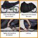 Rockoo Waterproof Bike Cover for 2 Bikes | Heavy Duty 190T Nylon, UV Protection, Dustproof | Lock Holes, Storage Bag | Ideal for Mountain & Road Bikes, Black - Buy Online on GoSupps.com