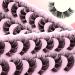 Fluffy 16MM Cluster Lashes Kit with Glue | Thick Volume Faux Mink | Natural Wispy Look | 10 Pairs False Eyelashes - Buy Online on GoSupps.com
