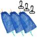 3 Pieces Crab Trap Bait Bags Outdoor Sports Style with 3 Pieces Rubber Locker for Fishing Crab Traps Catch