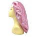 Holographic Extra Jumbo Nightcap Twinkle Deluxe Luxury Wide Band Sleep Cap Bonnet Hat for Hair Pink Hot Pink