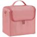 Big make -up bag cosmetic bag make -up bag make -up case cosmetic case make -up suitcase make -up case portable beauty bag for women and women pink