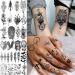 Rejaski 66 Sheets Black Eagle Dragon Temporary Tattoos for Men and Women - Halloween 3D Wolf, Tiger, Lion, Skull Fake Tattoos - Large Arm Sleeve and Forearm Designs - Buy Online on GoSupps.com