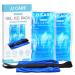 JJ CARE Gel Ice Packs - Pack of 2 Reusable Ice Pack for Injuries with Wrap - Hot & Cold Pack Compress for Pain Relief Rehabilitation Flexible Therapy for Knee Back Neck Wrist & Ankle