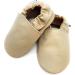 MiniFeet Premium Soft Leather Baby Shoes: Buy 4 Pairs, Get 1 Free! Toddler Shoes 0-6 Months to 4-5 Years - Plain Beige - Buy Online on GoSupps.com