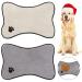 Dog Mat for Food and Water 2 Pieces Bone Shape Dog Mats Non-Slip PET Feeding Mat for Under Dog Bowls Embroidered Microfiber PET Bowl Mat Water Absorbent Dog Feeding Mat for Dog PET Supplies, 2 Colors
