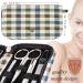 3 Swords Germany - brand quality 8 piece manicure pedicure grooming kit set for professional finger & toe nail care scissors clipper fashion leather case in gift box Made by 3 Swords (002013) CHEQUERED - Buy Online on GoSupps.com