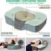 Elviros Cervical Memory Foam Neck Pillow - Contour Orthopedic Pillow for Back, Stomach, and Side Sleepers - Adjustable Ergonomic Bed Pillow for Pain Relief - CertiPUR-US Certified, White Queen Size - 23.6 x 15.2 x 3.9/5.3 inches - Buy Online on GoSupps.com