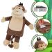 Sloth or Monkey Fleece Hot Water Bottle - 1 Litre Capacity, Natural Rubber, Plush Animal Cover - Cosy Gift (Chocolate Monkey) - Buy Online on GoSupps.com