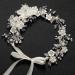 SWEETV Ivory Tulle Flower Girl Headpiece with Pearls - Perfect for Weddings, Birthdays, and First Communion - Buy Online on GoSupps.com