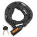 SUNYA Bike Chain Lock - Bike Locks Heavy Duty Anti-Theft Bicycle Chain Lock with 2 Keys Lock Chain for Bike, Motorcycle, Bicycle, Gate, Fence (Black Sleeve)