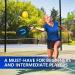 Uteeqe Pickleball Paddles Set of 2 - Graphite Surface for High Spin - USAPA Approved, Lightweight Polymer Honeycomb, Non-Slip Grip - Includes 4 Outdoor Balls & Bag | Blue - Buy Online on GoSupps.com