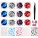 NICENEEDED 12 Boxes Holographic Star Nail Sequins Nail Art Glitter Flakes Sparkles Ultra-Thin Christmas Patterns Glitter Sticker Decals Nail Art Set With Nail Art Stickers For Nail Art Decoration