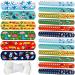 420 Pieces 6 Styles Kids Bandages Fabric Flexible Bandages Self Adhesive Bandage Wrap Small Wounds Burns Baby Child Waterproof Breathable Bandages for Family First Aid Travel Cuts Scrapes (Cool)