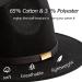 Gossifan Men's Wide Brim Panama Fedora Hat with Classic Belt - Black, Size 7 1/8-7 1/4 - Buy Online on GoSupps.com