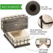 Rustic Wood Basket Set of 2 with Liners for Bathroom Decor - Farmhouse Toilet Paper Holder and Storage - Gray (2 Sizes) - Buy Online on GoSupps.com