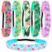FROG SAC 6 Elastic Floral Headbands for Girls Adjustable Tropical Non Slip Head Bands for Women Cute Stretch Hair Bands VSCO Girl Birthday Hair Accessories Party Favors for Kids No Slip Headband Pack