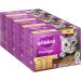 Whiskas 1+ cat food pure dight poultry selection in jelly 12x85g (4 packs) - high -quality wet food for adult cats in 48 portion bags poultry ragout