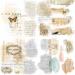 Script Pieces Overlay Rice Paper, 8 x 10.5 inch - 6 x Different Printed Mulberry Paper Images 30gsm Visible Fibres for Decoupage Crafts Mixed Media Collage Art