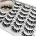 False Eyelashes Fluffy Faux Mink Lashes, Yasnai Natural Eyelashes, 14 Pairs Pack 9D Wispy Cat Eye Fake Lashes Sexy|17mm