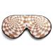 townssilk 100% Silk Sleep mask with Silk Adjustable Strap Comfortable and Super Soft Eye mask Ultimate Sleeping aid Blindfold DizzyingSquares-Coffee Eudizzyingsquares-coffee