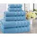 American Soft Linen 100% Turkish Carded Cotton 6-Piece Towel Set - 560 GSM - Super Soft - Light Blue - Buy Online on GoSupps.com