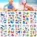 Konsait 126pcs Ocean Animals Temporary Tattoos for Kids Mermaid Tropical Fish Whale Temporary Tattoos Body Stickers for Girls Kids Birthday Party Bag Filler Gift Birthday Party Favors Supplies Decor